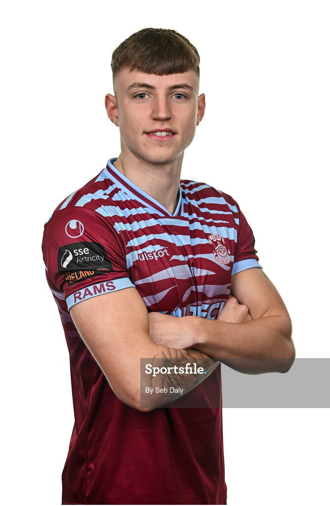 29 January 2025; Tiernan O’Brien during a Cobh Ramblers squad portraits session at The Commodore Hotel in Cobh, Cork. Photo by Seb Daly/Sportsfile