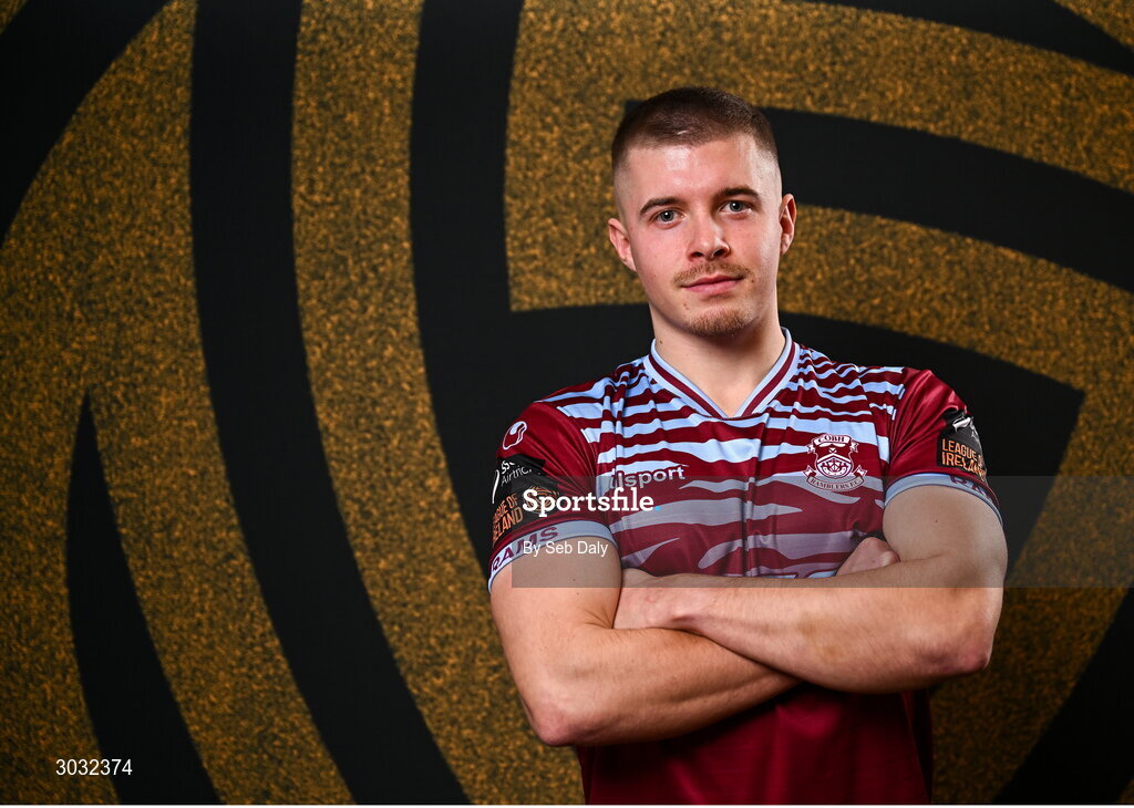 29 January 2025; Niall O'Keeffe during a Cobh Ramblers squad portraits session at The Commodore Hotel in Cobh, Cork. Photo by Seb Daly/Sportsfile