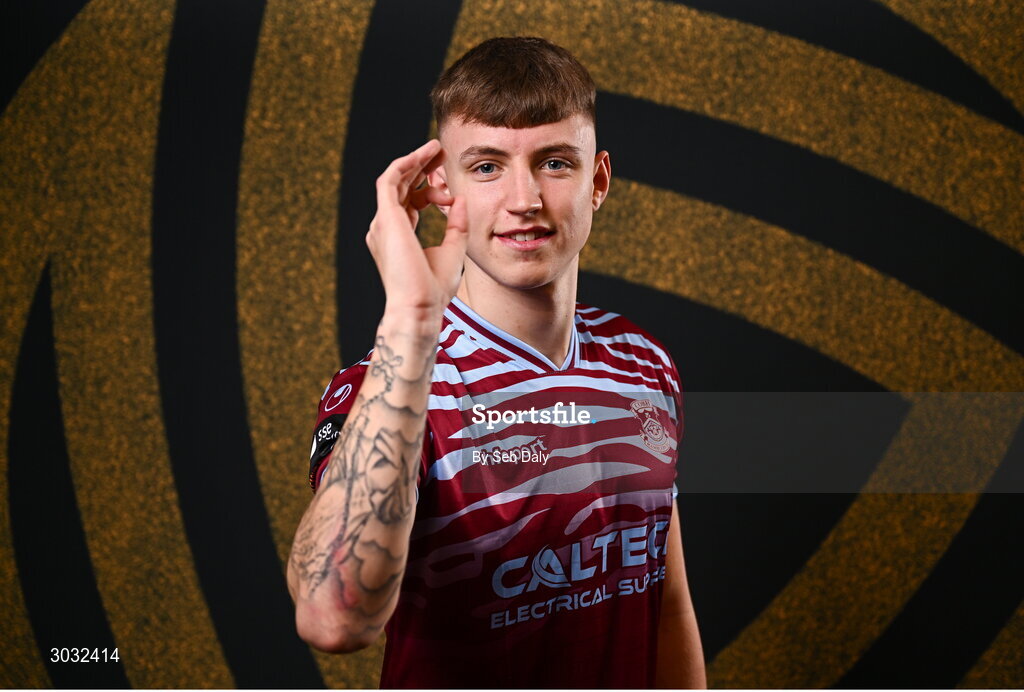 29 January 2025; Tiernan O’Brien during a Cobh Ramblers squad portraits session at The Commodore Hotel in Cobh, Cork. Photo by Seb Daly/Sportsfile