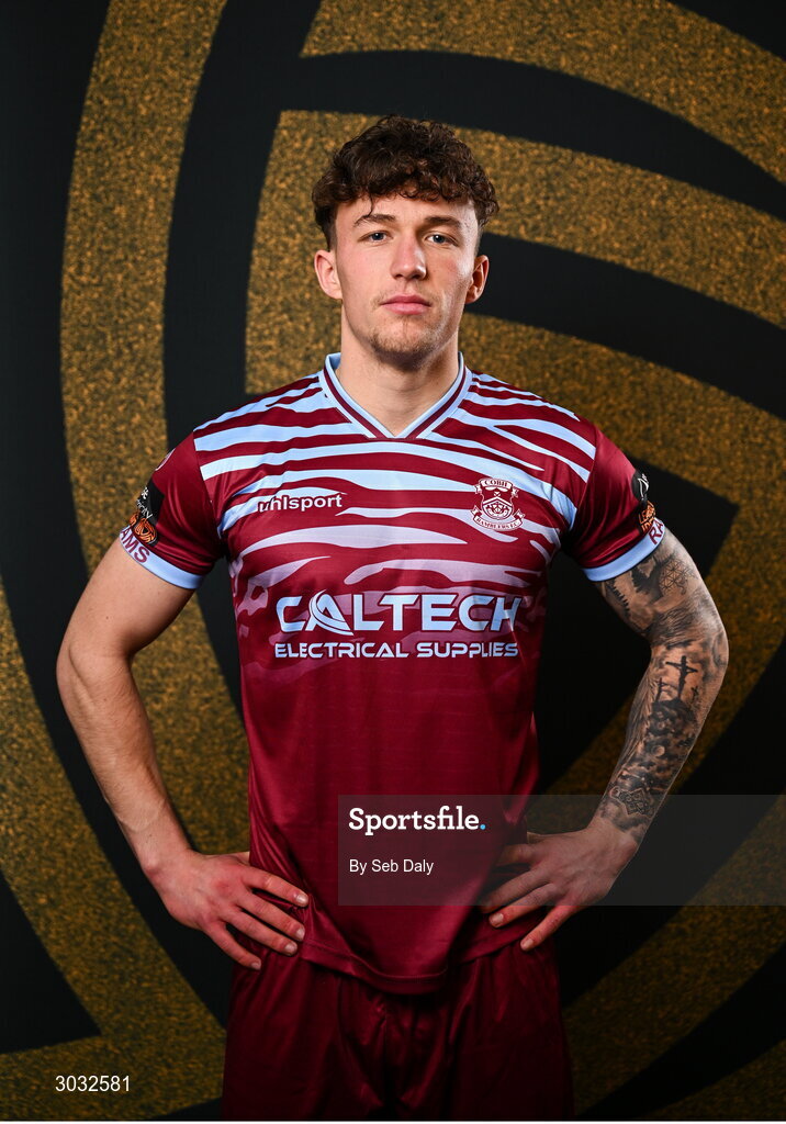 29 January 2025; Colin Henderson during a Cobh Ramblers squad portraits session at The Commodore Hotel in Cobh, Cork. Photo by Seb Daly/Sportsfile