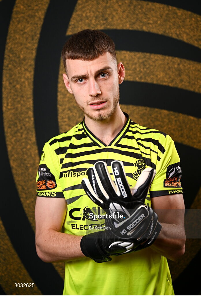 29 January 2025; Goalkeeper Timothy Martin during a Cobh Ramblers squad portraits session at The Commodore Hotel in Cobh, Cork. Photo by Seb Daly/Sportsfile