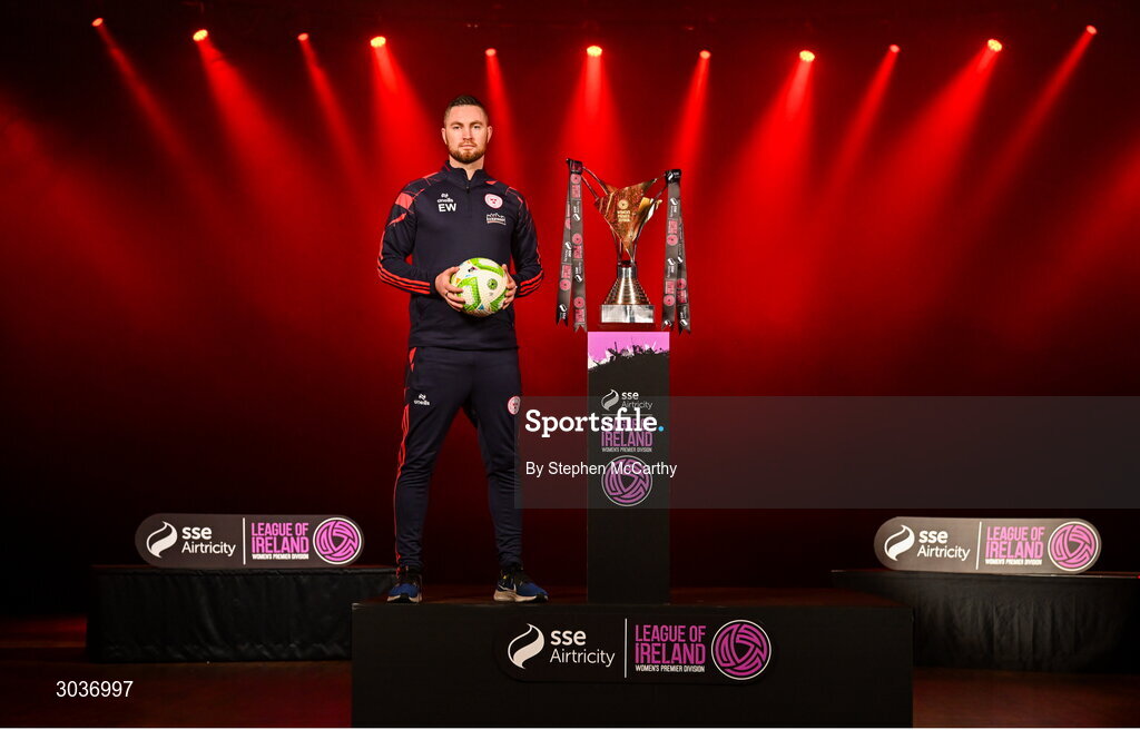 5 February 2025; Shelbourne manager Eoin Wearen during the SSE Airtricity Men’s Premier Division, SSE Airtricity Men’s First Division and SSE Airtricity Women’s Premier Division Launch 2025 at Mansion House in Dublin. Photo by Stephen McCarthy/Sportsfile