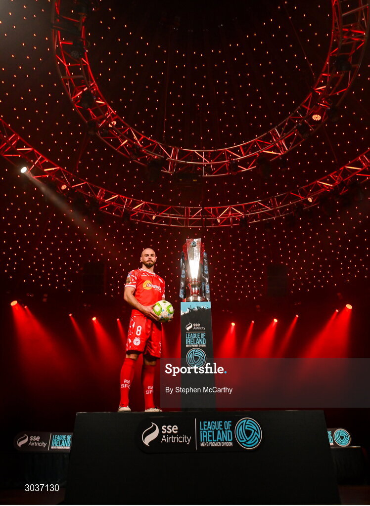 5 February 2025; Mark Coyle of Shelbourne during the SSE Airtricity Men’s Premier Division, SSE Airtricity Men’s First Division and SSE Airtricity Women’s Premier Division Launch 2025 at Mansion House in Dublin. Photo by Stephen McCarthy/Sportsfile
