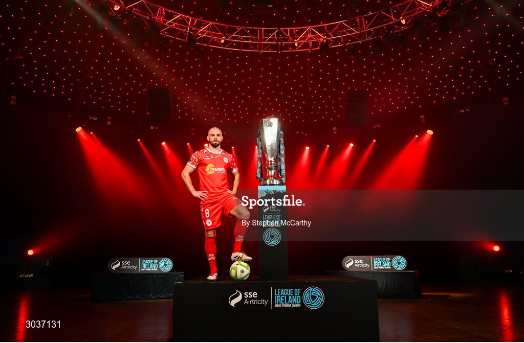 5 February 2025; Mark Coyle of Shelbourne during the SSE Airtricity Men’s Premier Division, SSE Airtricity Men’s First Division and SSE Airtricity Women’s Premier Division Launch 2025 at Mansion House in Dublin. Photo by Stephen McCarthy/Sportsfile