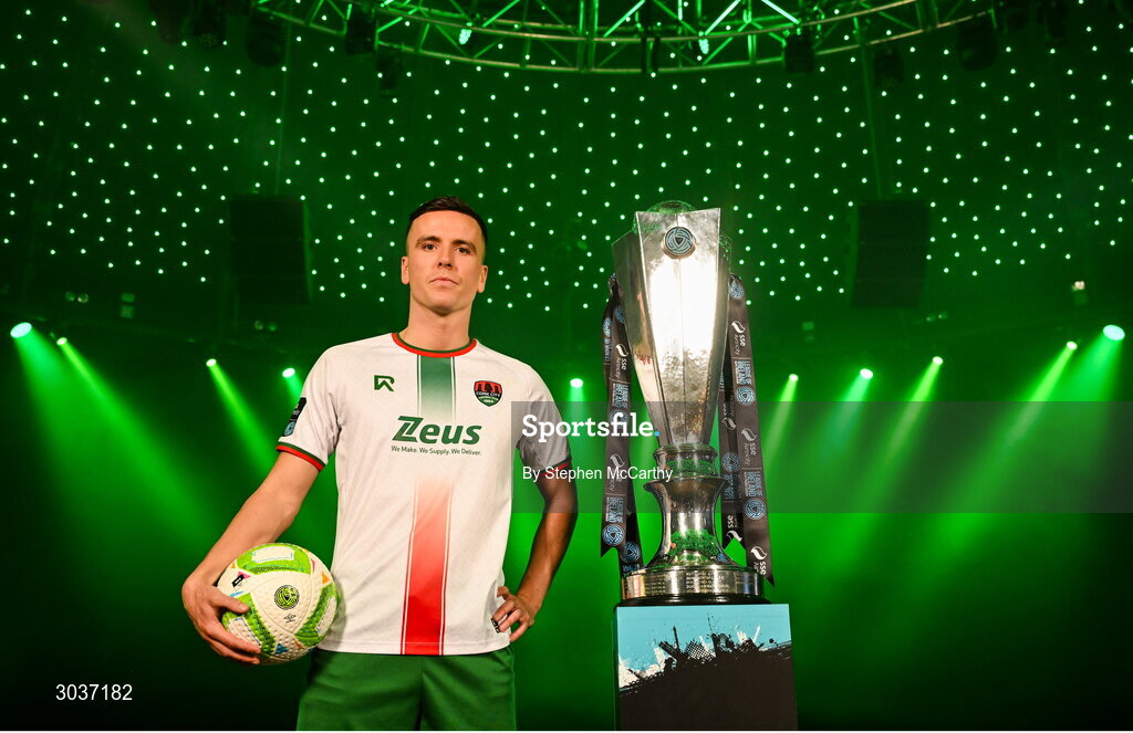 5 February 2025; Charlie Lyons of Cork City during the SSE Airtricity Men’s Premier Division, SSE Airtricity Men’s First Division and SSE Airtricity Women’s Premier Division Launch 2025 at Mansion House in Dublin. Photo by Stephen McCarthy/Sportsfile