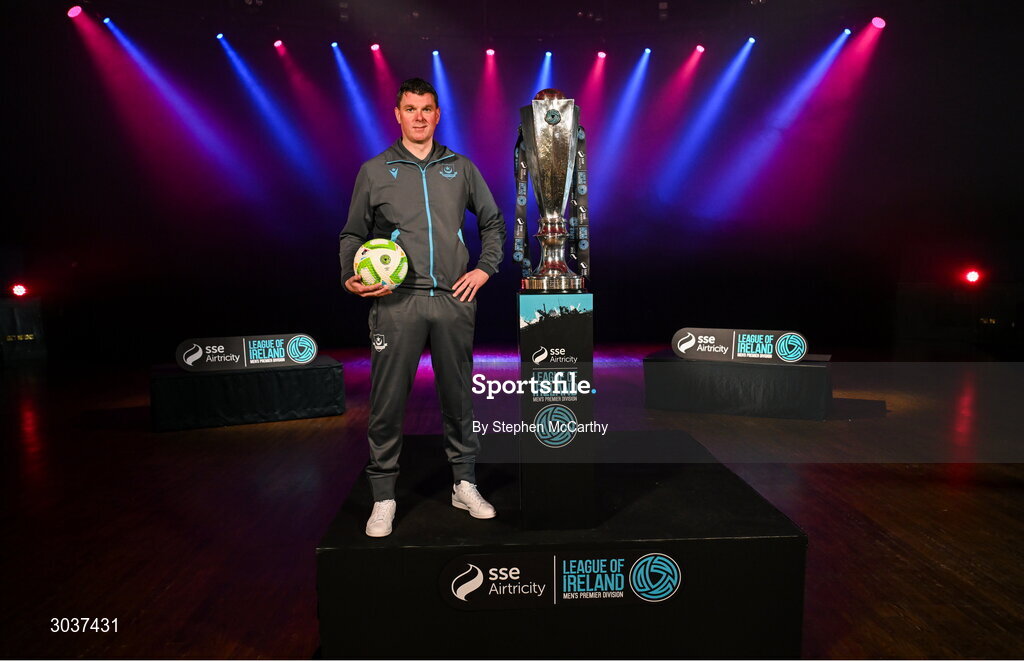 5 February 2025; Drogheda United manager Kevin Doherty during the SSE Airtricity Men’s Premier Division, SSE Airtricity Men’s First Division and SSE Airtricity Women’s Premier Division Launch 2025 at Mansion House in Dublin. Photo by Stephen McCarthy/Sportsfile