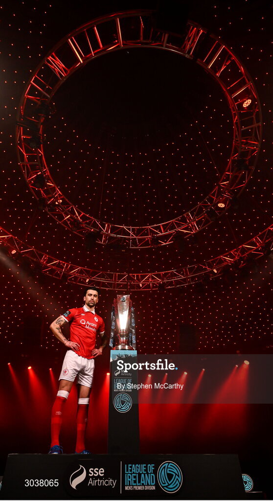 5 February 2025; John Mahon of Sligo Rovers during the SSE Airtricity Men’s Premier Division, SSE Airtricity Men’s First Division and SSE Airtricity Women’s Premier Division Launch 2025 at Mansion House in Dublin. Photo by Stephen McCarthy/Sportsfile