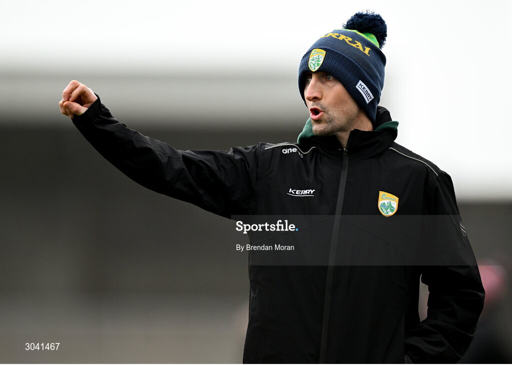 9 February 2025; Kerry manager John Griffin during the Allianz Hurling League Division 2 match between Kerry and Derry at Austin Stack Park in Tralee, Kerry. Photo by Brendan Moran/Sportsfile