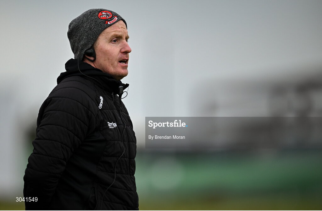 9 February 2025; Derry manager Johnny McGarvey during the Allianz Hurling League Division 2 match between Kerry and Derry at Austin Stack Park in Tralee, Kerry. Photo by Brendan Moran/Sportsfile