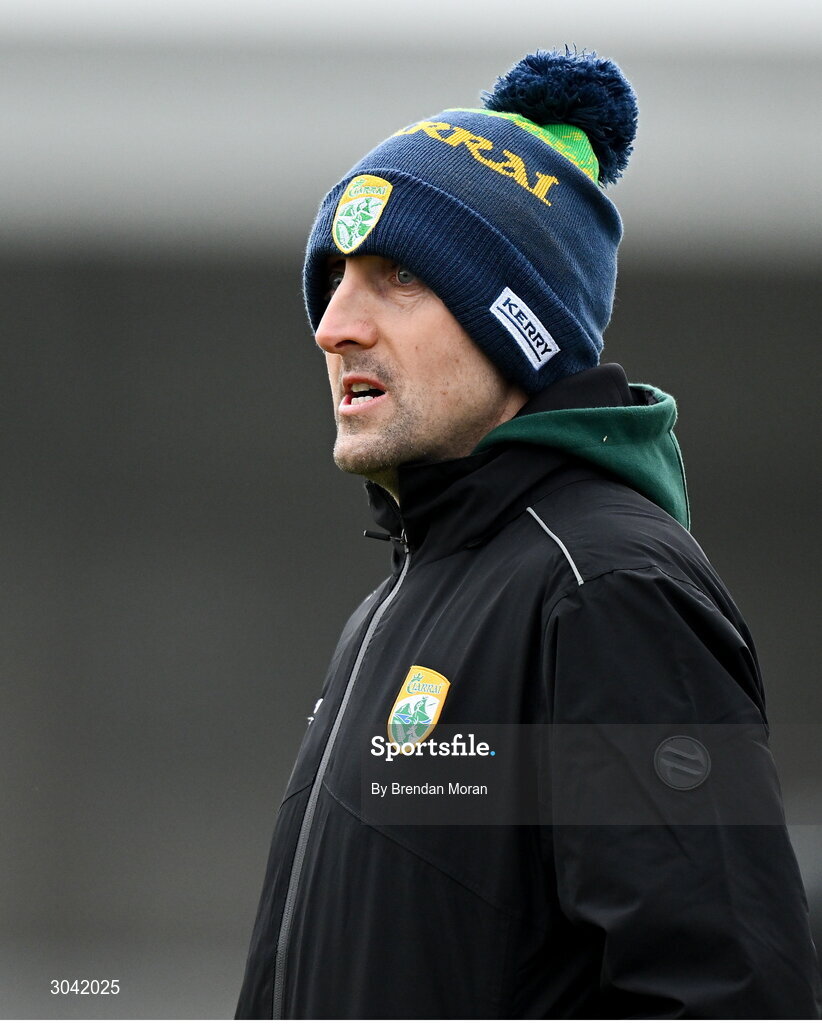 9 February 2025; Kerry manager John Griffin during the Allianz Hurling League Division 2 match between Kerry and Derry at Austin Stack Park in Tralee, Kerry. Photo by Brendan Moran/Sportsfile