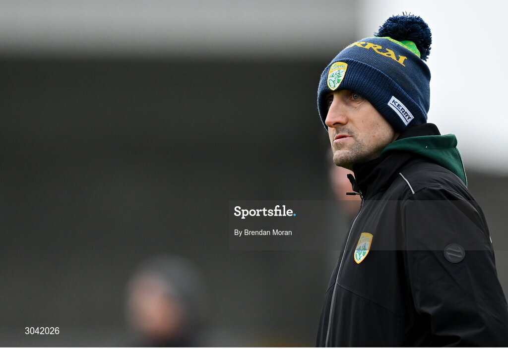 9 February 2025; Kerry manager John Griffin during the Allianz Hurling League Division 2 match between Kerry and Derry at Austin Stack Park in Tralee, Kerry. Photo by Brendan Moran/Sportsfile
