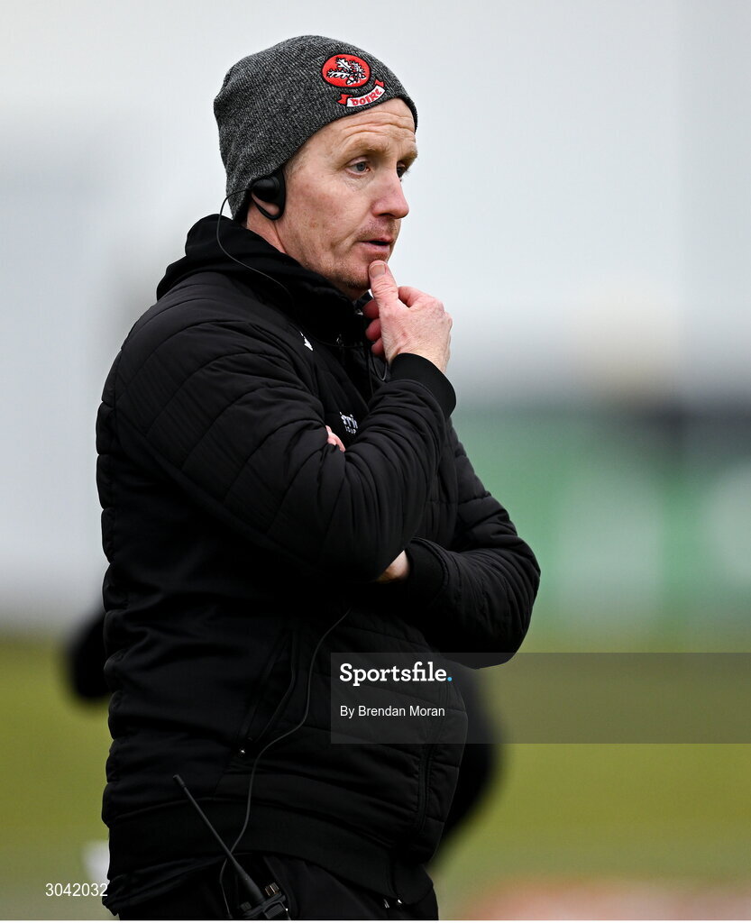 9 February 2025; Derry manager Johnny McGarvey during the Allianz Hurling League Division 2 match between Kerry and Derry at Austin Stack Park in Tralee, Kerry. Photo by Brendan Moran/Sportsfile