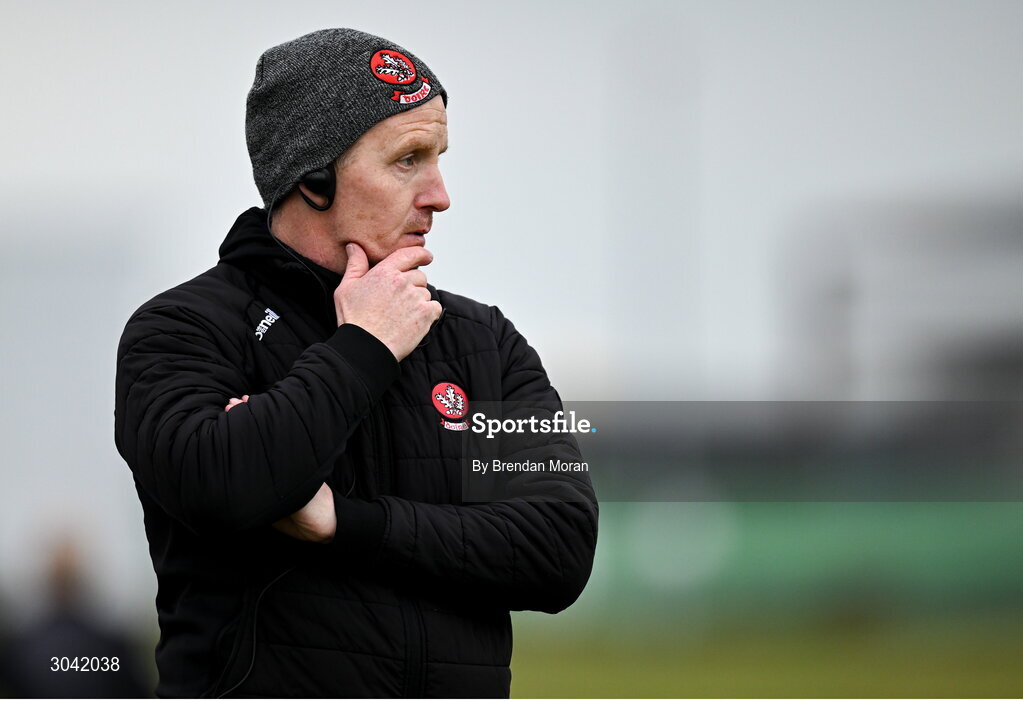 9 February 2025; Derry manager Johnny McGarvey during the Allianz Hurling League Division 2 match between Kerry and Derry at Austin Stack Park in Tralee, Kerry. Photo by Brendan Moran/Sportsfile