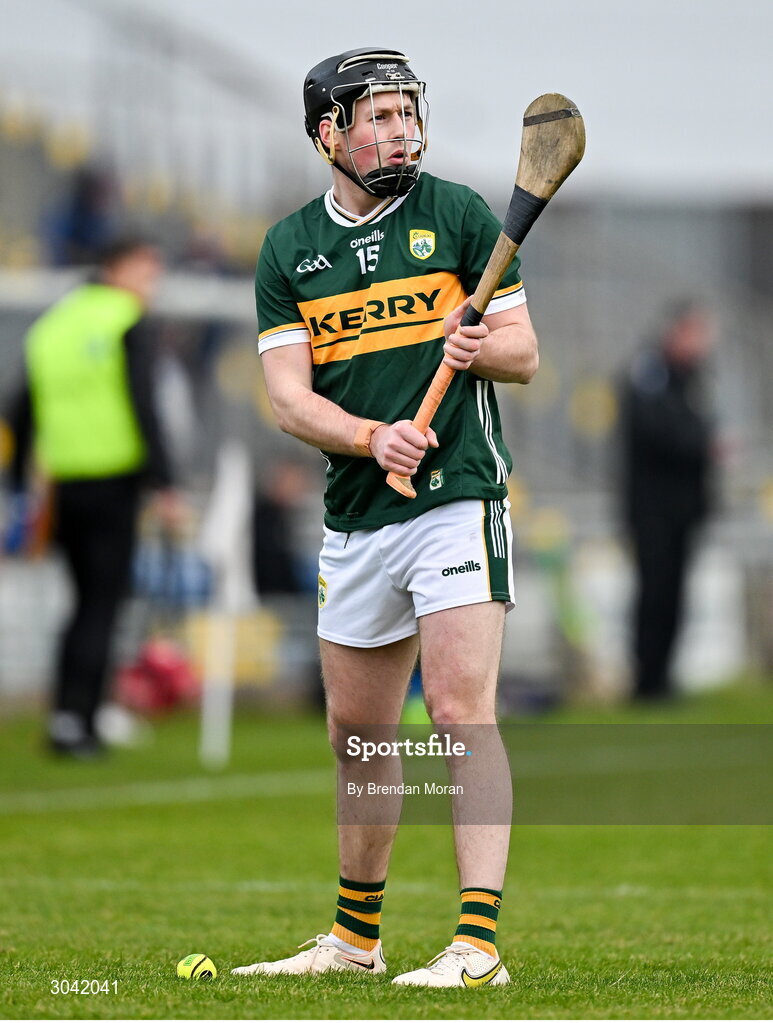 9 February 2025; Shane Conway of Kerry during the Allianz Hurling League Division 2 match between Kerry and Derry at Austin Stack Park in Tralee, Kerry. Photo by Brendan Moran/Sportsfile