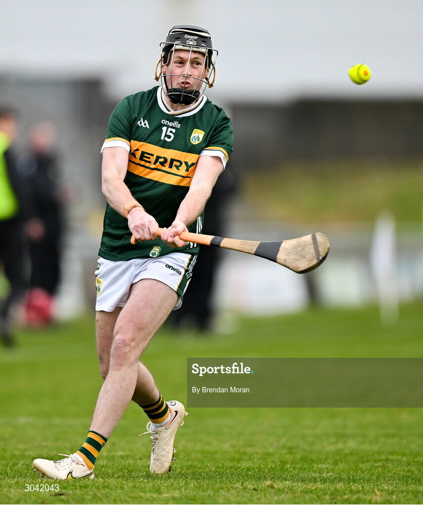 9 February 2025; Shane Conway of Kerry during the Allianz Hurling League Division 2 match between Kerry and Derry at Austin Stack Park in Tralee, Kerry. Photo by Brendan Moran/Sportsfile