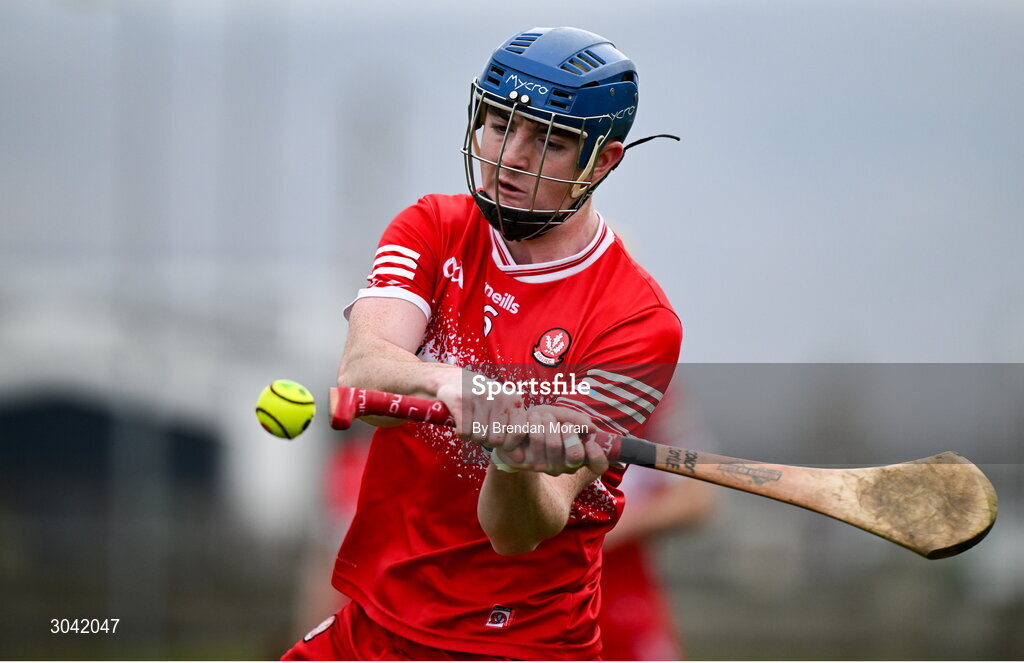9 February 2025; Conor Coyle of Derry during the Allianz Hurling League Division 2 match between Kerry and Derry at Austin Stack Park in Tralee, Kerry. Photo by Brendan Moran/Sportsfile