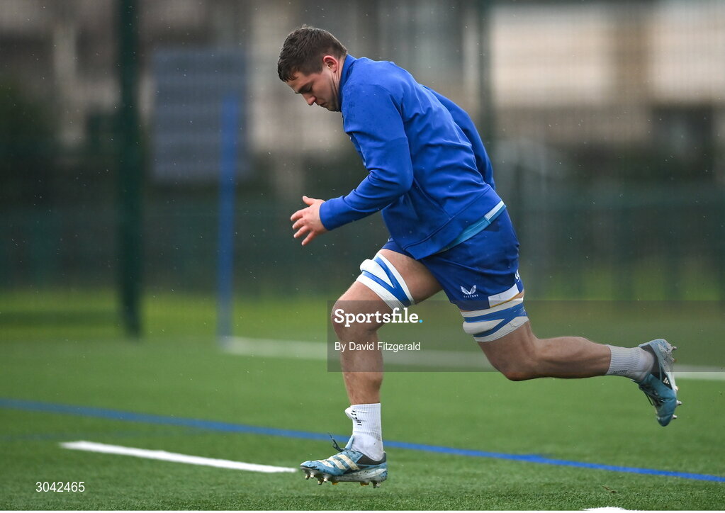 10 February 2025; Scott Penny during Leinster Rugby squad training at UCD in Dublin. Photo by David Fitzgerald/Sportsfile