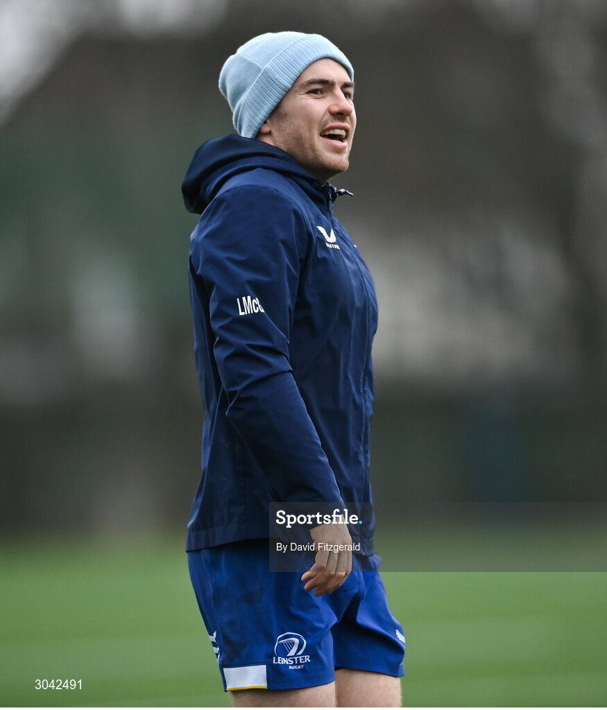 10 February 2025; Luke McGrath during Leinster Rugby squad training at UCD in Dublin. Photo by David Fitzgerald/Sportsfile