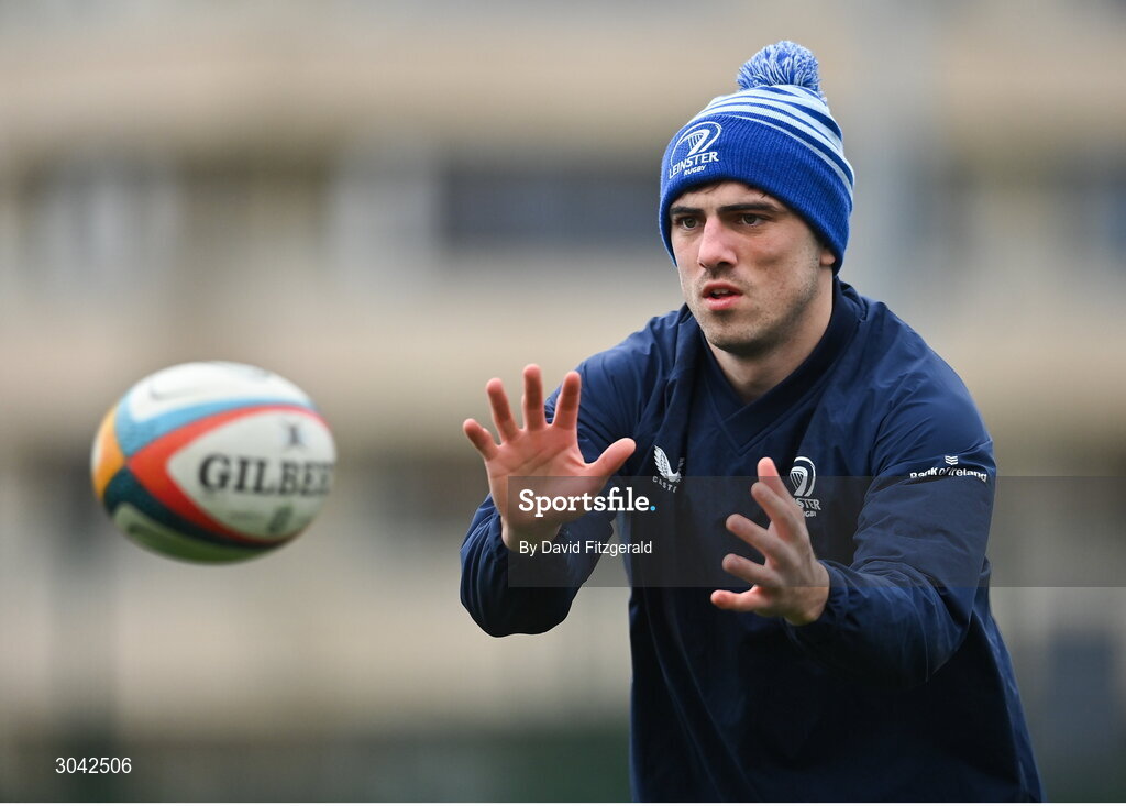 10 February 2025; Jimmy O'Brien during Leinster Rugby squad training at UCD in Dublin. Photo by David Fitzgerald/Sportsfile