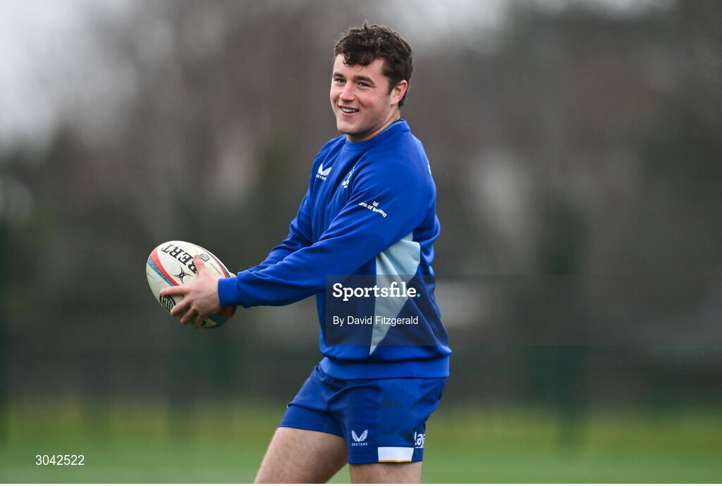 10 February 2025; Gus McCarthy during Leinster Rugby squad training at UCD in Dublin. Photo by David Fitzgerald/Sportsfile