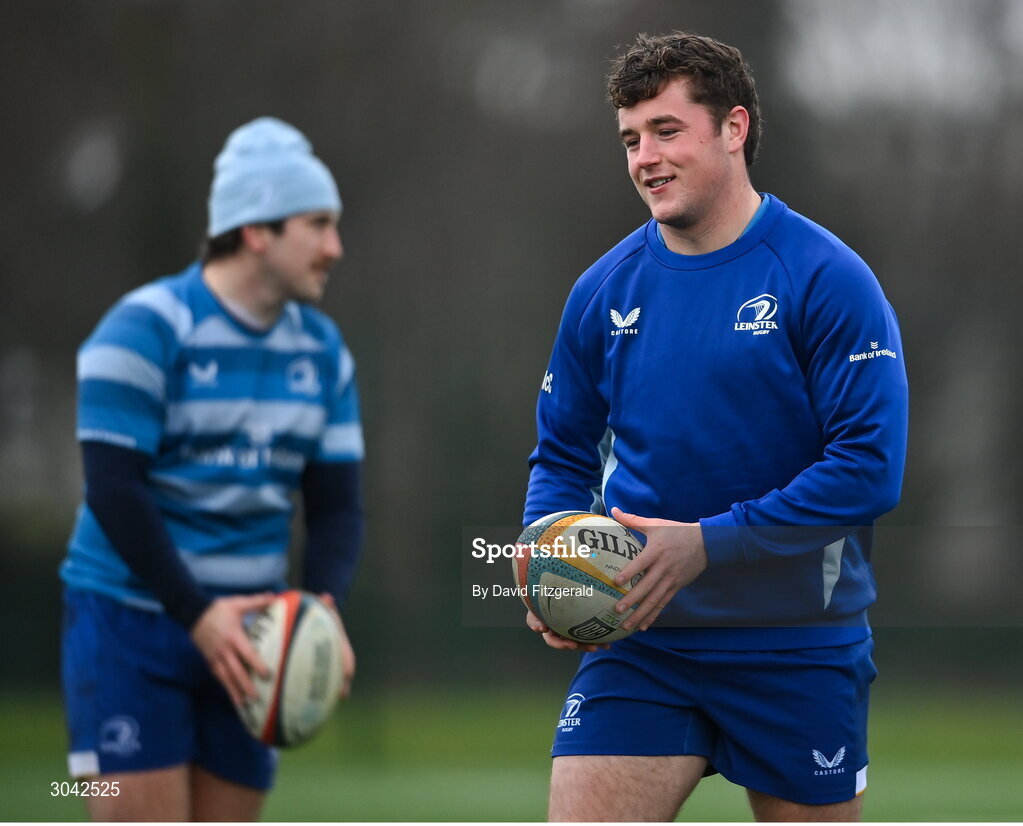 10 February 2025; Gus McCarthy during Leinster Rugby squad training at UCD in Dublin. Photo by David Fitzgerald/Sportsfile