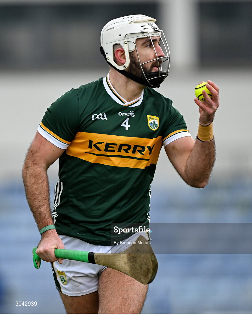 9 February 2025; Daithí Griffin of Kerry during the Allianz Hurling League Division 2 match between Kerry and Derry at Austin Stack Park in Tralee, Kerry. Photo by Brendan Moran/Sportsfile