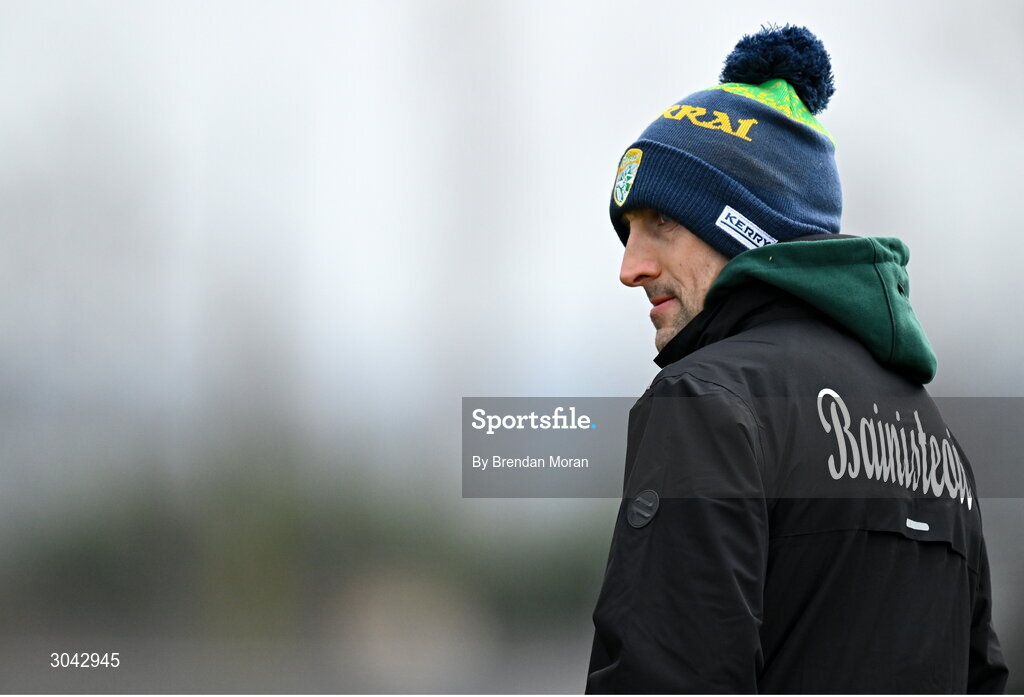 9 February 2025; Kerry manager John Griffin before the Allianz Hurling League Division 2 match between Kerry and Derry at Austin Stack Park in Tralee, Kerry. Photo by Brendan Moran/Sportsfile