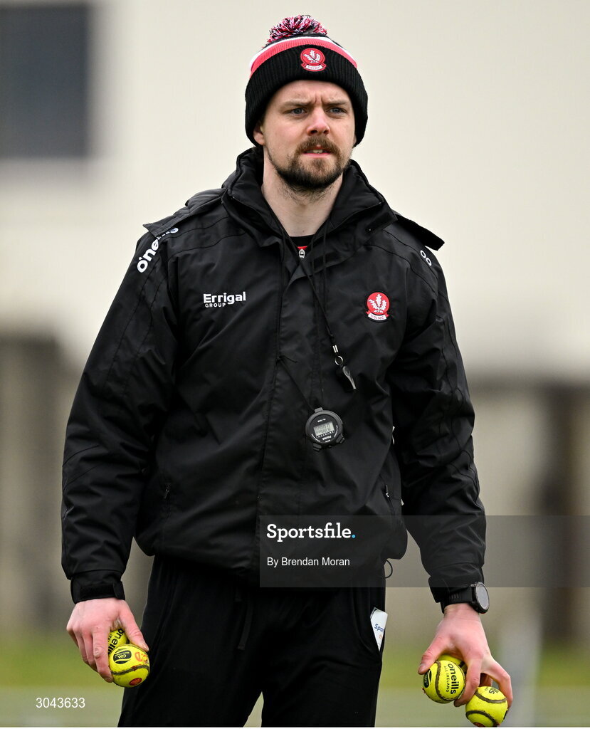 9 February 2025; Derry strength & conditioning coach Oisin Quinn before the Allianz Hurling League Division 2 match between Kerry and Derry at Austin Stack Park in Tralee, Kerry. Photo by Brendan Moran/Sportsfile