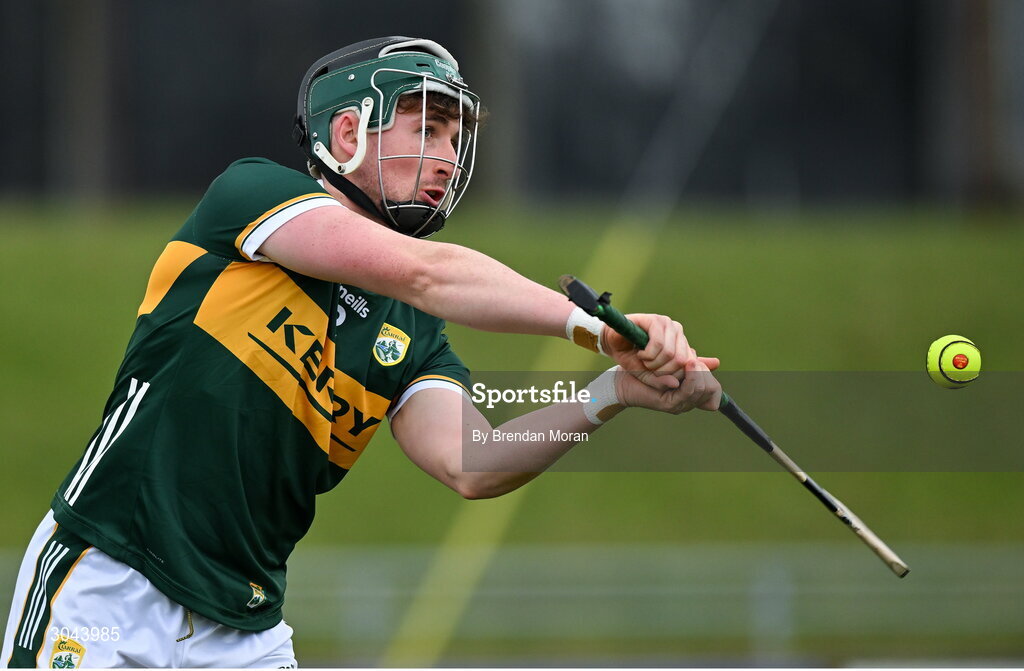 9 February 2025; Kyle O’Connor of Kerry during the Allianz Hurling League Division 2 match between Kerry and Derry at Austin Stack Park in Tralee, Kerry. Photo by Brendan Moran/Sportsfile