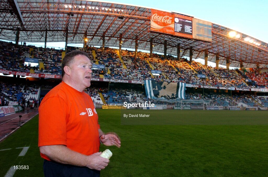 24 August 2004; Larry Byrne, Shelbourne team physio. UEFA Champions League, 3rd Round Second Leg Qualifier, Deportivo La Coruna v Shelbourne, Riazor stadium. La Coruna, Spain. Picture credit; David Maher / SPORTSFILE