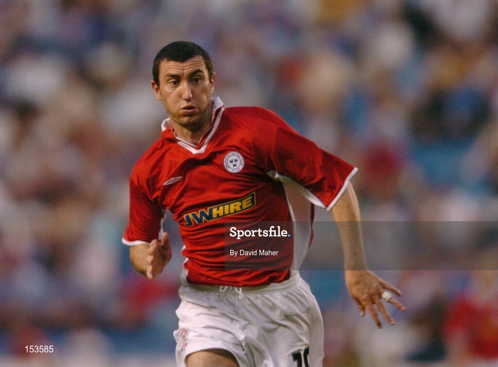 24 August 2004; Jason Byrne, Shelbourne. UEFA Champions League, 3rd Round Second Leg Qualifier, Deportivo La Coruna v Shelbourne, Riazor stadium. La Coruna, Spain. Picture credit; David Maher / SPORTSFILE