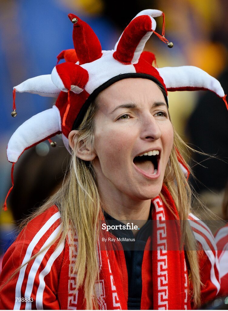 28 September 2013; A Cork supporter during the game. GAA Hurling All-Ireland Senior Championship Final Replay, Cork v Clare, Croke Park, Dublin. Picture credit: Ray McManus / SPORTSFILE