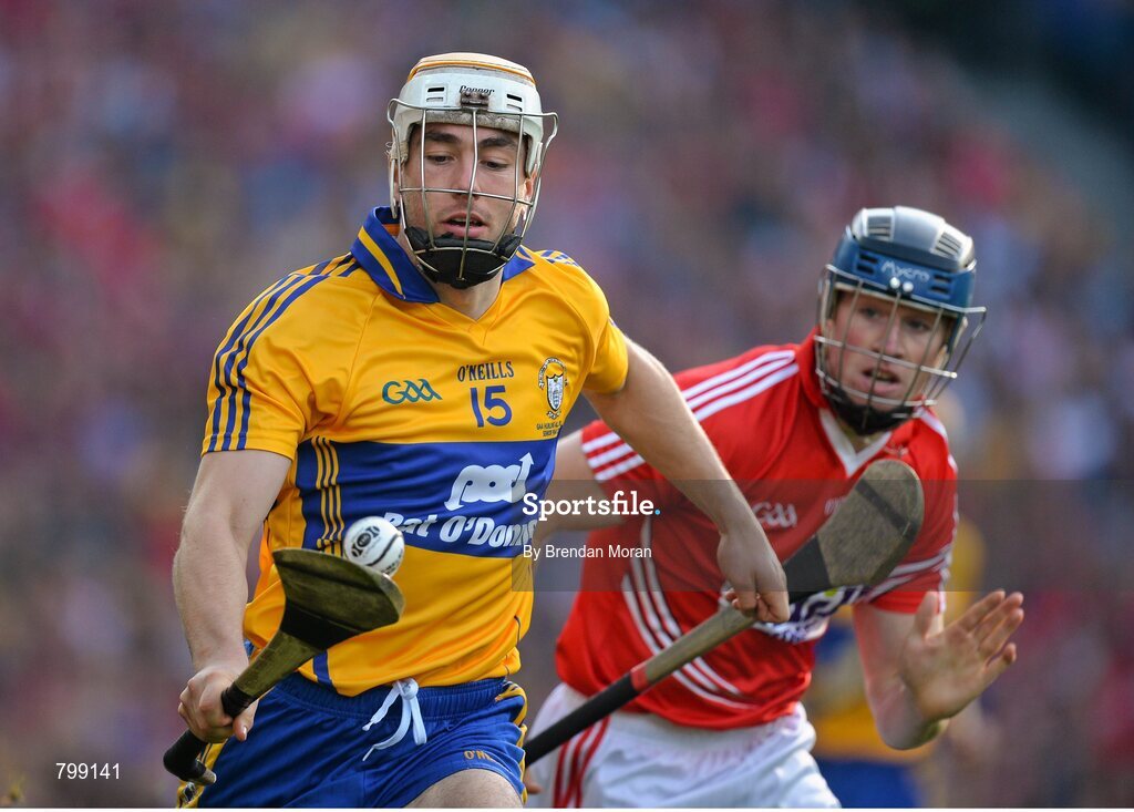 28 September 2013; Conor McGrath, Clare, in action against Conor Lehane, Cork. GAA Hurling All-Ireland Senior Championship Final Replay, Cork v Clare, Croke Park, Dublin. Picture credit: Brendan Moran / SPORTSFILE