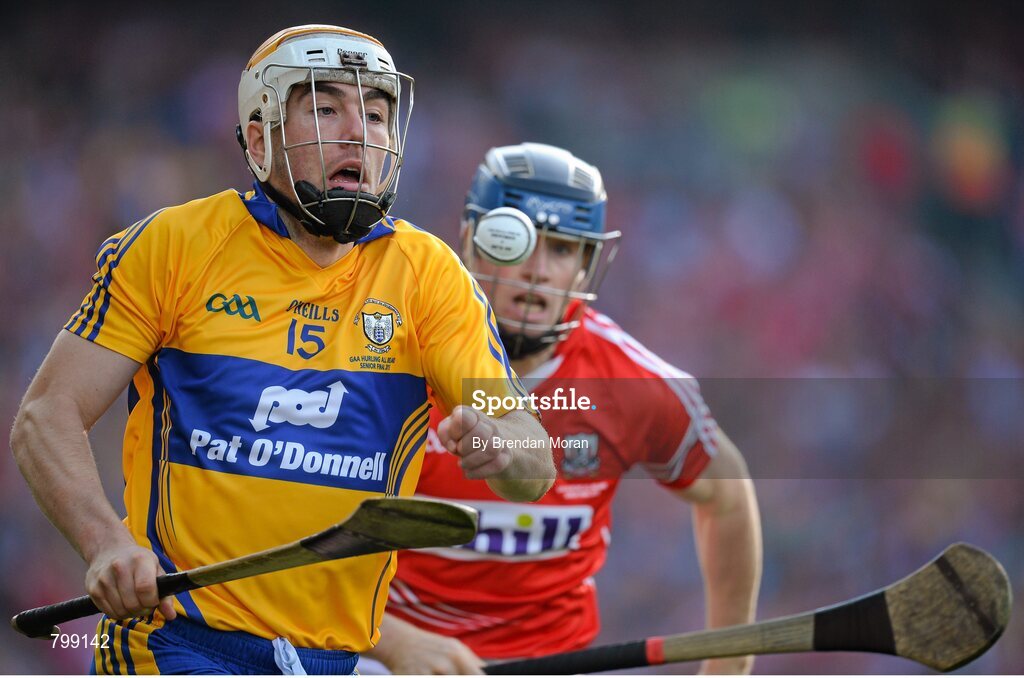 28 September 2013; Conor McGrath, Clare, in action against Conor Lehane, Cork. GAA Hurling All-Ireland Senior Championship Final Replay, Cork v Clare, Croke Park, Dublin. Picture credit: Brendan Moran / SPORTSFILE