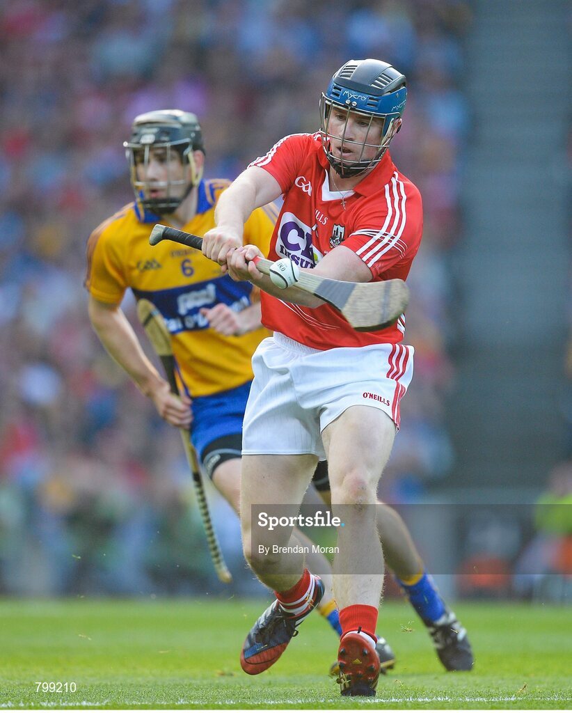 28 September 2013; Conor Lehane, Cork, in action against Patrick Donnellan, Clare. GAA Hurling All-Ireland Senior Championship Final Replay, Cork v Clare, Croke Park, Dublin. Picture credit: Brendan Moran / SPORTSFILE