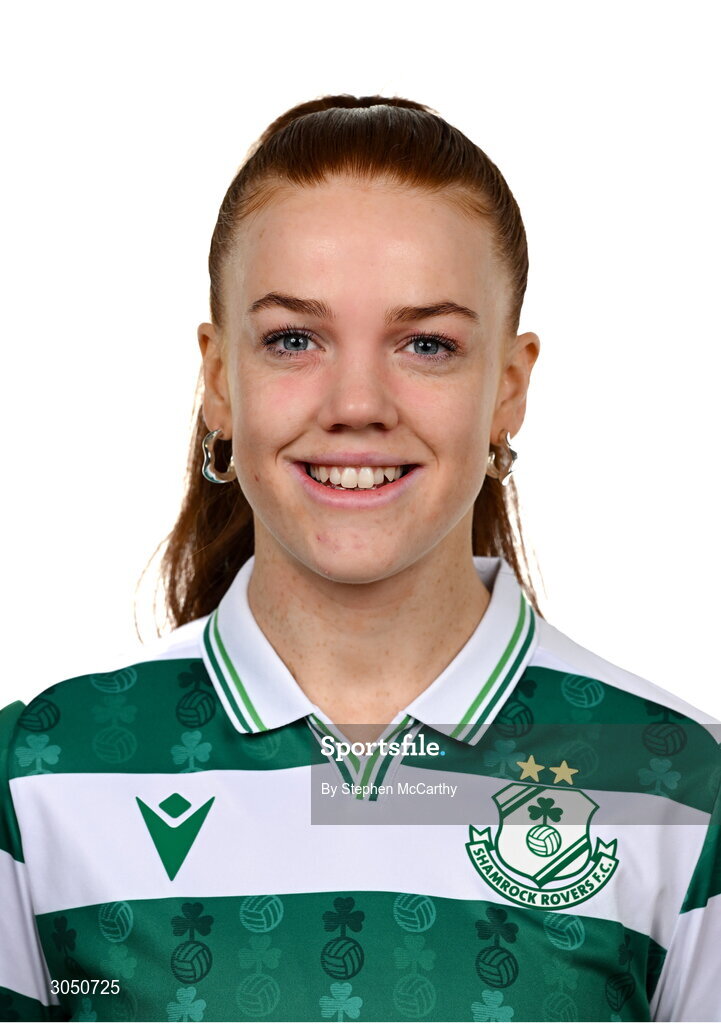 15 February 2025; Fiona Owens during a Shamrock Rovers squad portraits session at Tallaght Stadium in Dublin. Photo by Stephen McCarthy/Sportsfile
