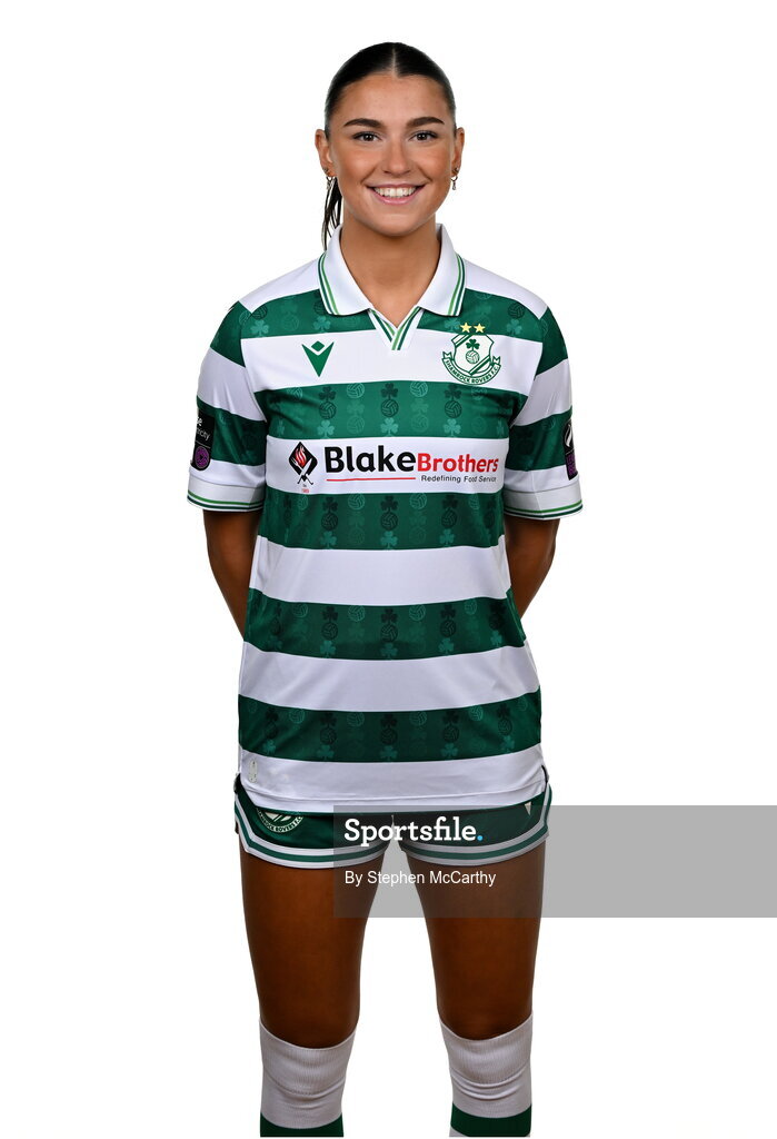 15 February 2025; Maria Reynolds during a Shamrock Rovers squad portraits session at Tallaght Stadium in Dublin. Photo by Stephen McCarthy/Sportsfile