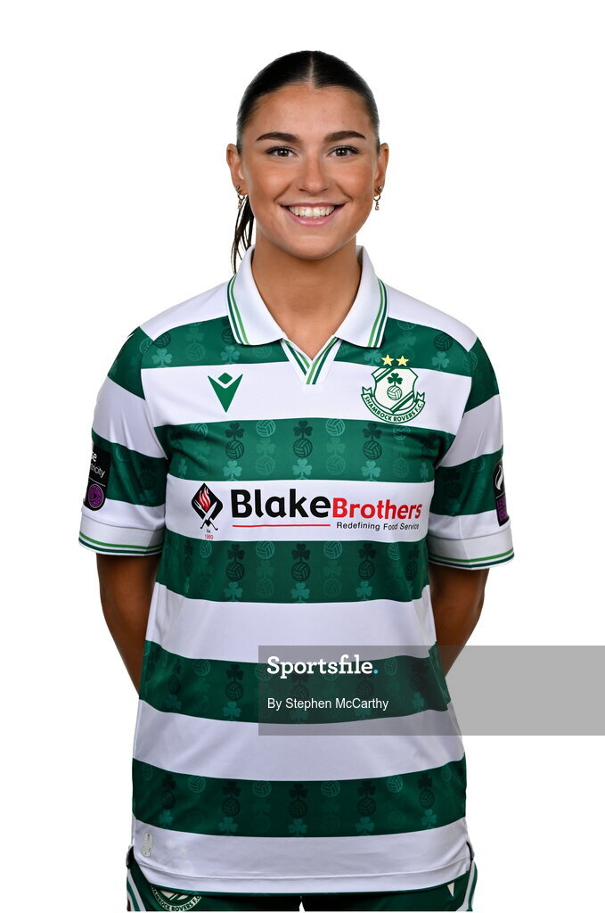 15 February 2025; Maria Reynolds during a Shamrock Rovers squad portraits session at Tallaght Stadium in Dublin. Photo by Stephen McCarthy/Sportsfile