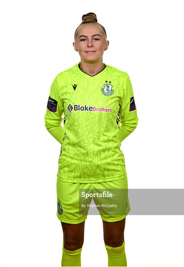 15 February 2025; Goalkeeper Summer Lawless during a Shamrock Rovers squad portraits session at Tallaght Stadium in Dublin. Photo by Stephen McCarthy/Sportsfile
