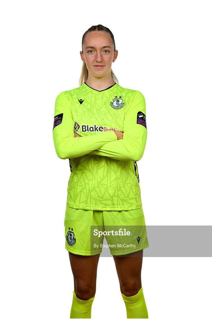 15 February 2025; Goalkeeper Katie Keane during a Shamrock Rovers squad portraits session at Tallaght Stadium in Dublin. Photo by Stephen McCarthy/Sportsfile