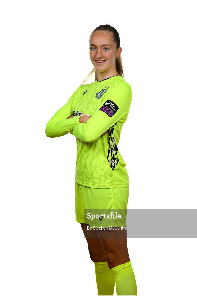 15 February 2025; Goalkeeper Katie Keane during a Shamrock Rovers squad portraits session at Tallaght Stadium in Dublin. Photo by Stephen McCarthy/Sportsfile