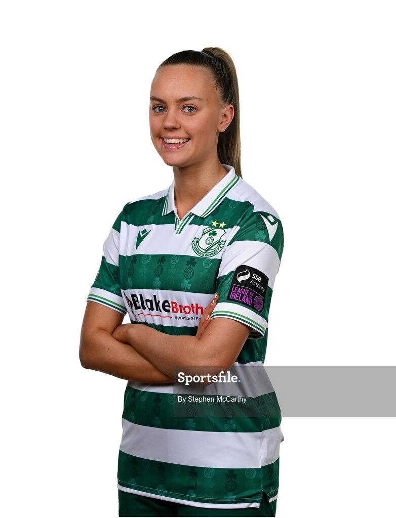 15 February 2025; Joy Ralph during a Shamrock Rovers squad portraits session at Tallaght Stadium in Dublin. Photo by Stephen McCarthy/Sportsfile