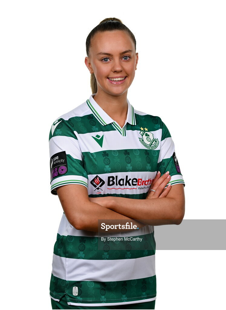 15 February 2025; Joy Ralph during a Shamrock Rovers squad portraits session at Tallaght Stadium in Dublin. Photo by Stephen McCarthy/Sportsfile