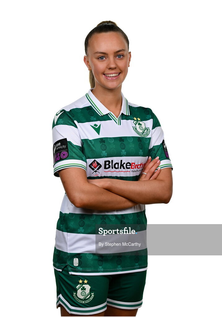 15 February 2025; Joy Ralph during a Shamrock Rovers squad portraits session at Tallaght Stadium in Dublin. Photo by Stephen McCarthy/Sportsfile