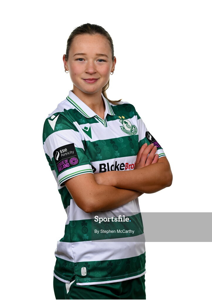 15 February 2025; Anna Butler during a Shamrock Rovers squad portraits session at Tallaght Stadium in Dublin. Photo by Stephen McCarthy/Sportsfile