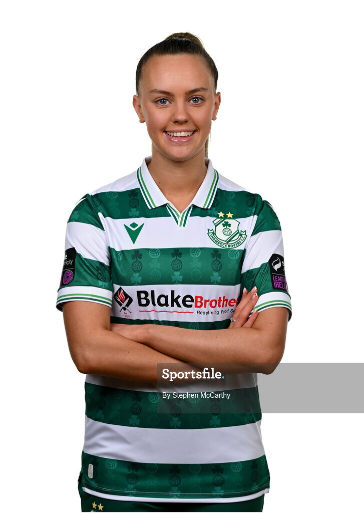 15 February 2025; Joy Ralph during a Shamrock Rovers squad portraits session at Tallaght Stadium in Dublin. Photo by Stephen McCarthy/Sportsfile