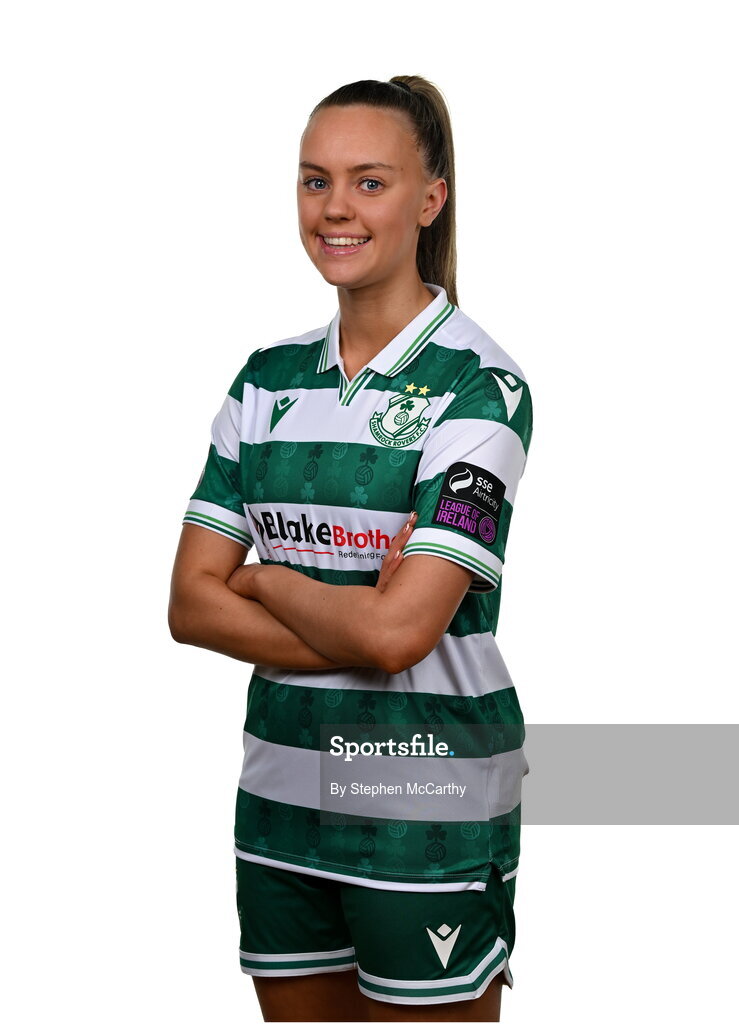 15 February 2025; Joy Ralph during a Shamrock Rovers squad portraits session at Tallaght Stadium in Dublin. Photo by Stephen McCarthy/Sportsfile