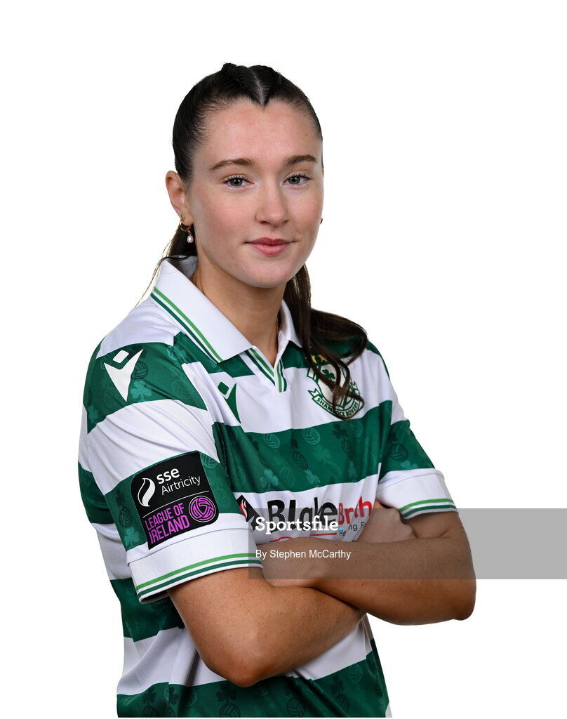 15 February 2025; Mellisa O'Kane during a Shamrock Rovers squad portraits session at Tallaght Stadium in Dublin. Photo by Stephen McCarthy/Sportsfile