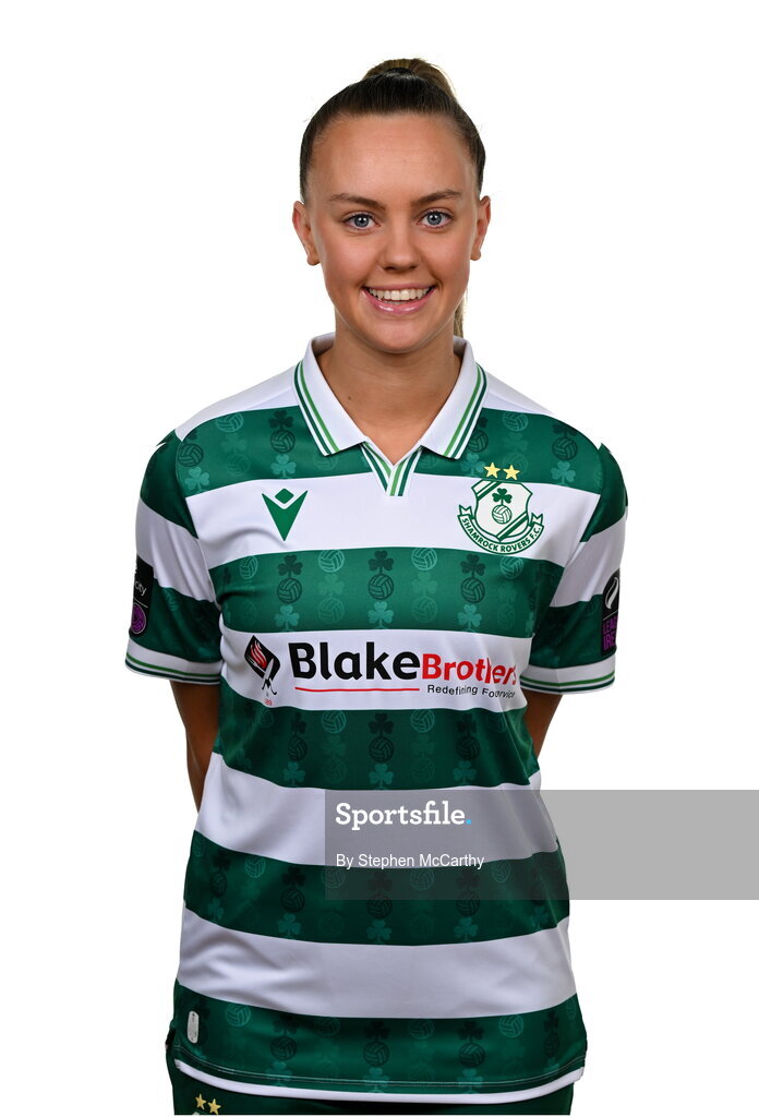 15 February 2025; Joy Ralph during a Shamrock Rovers squad portraits session at Tallaght Stadium in Dublin. Photo by Stephen McCarthy/Sportsfile