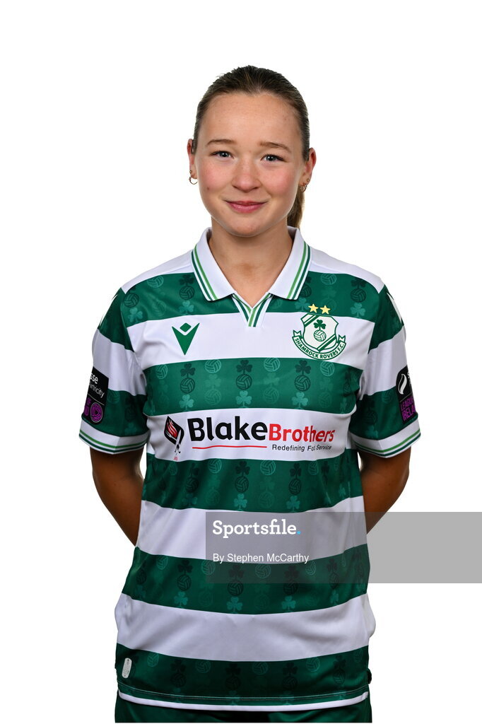 15 February 2025; Anna Butler during a Shamrock Rovers squad portraits session at Tallaght Stadium in Dublin. Photo by Stephen McCarthy/Sportsfile